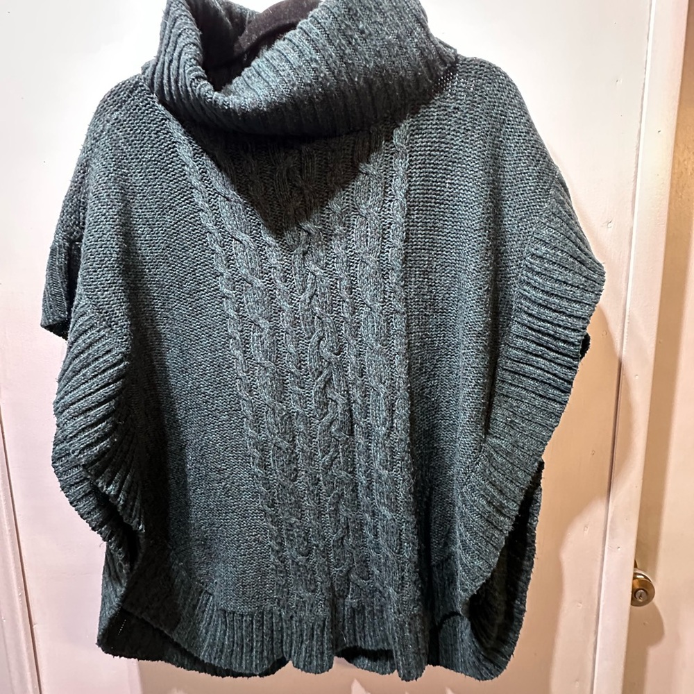 George cozy Cable Knit Turtleneck Sweater - Green